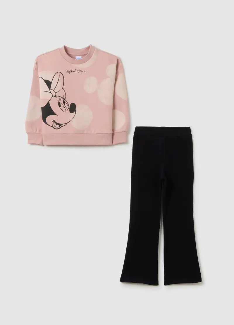 Set Jogging Da Bambina In Misto Cotone Rosa Regular Fit, Rosa