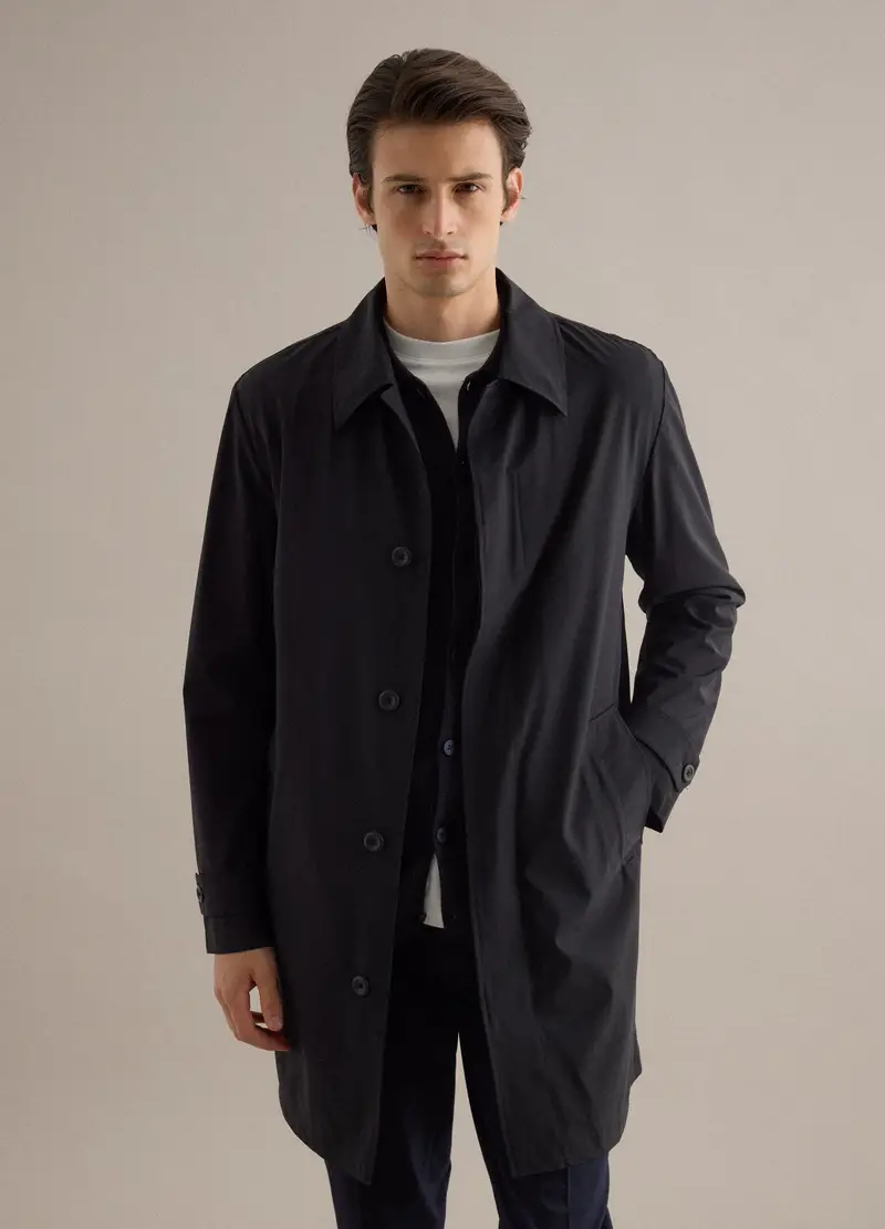 Piombo Contemporary Trench Uomo Nero 4330165 miniatura 2