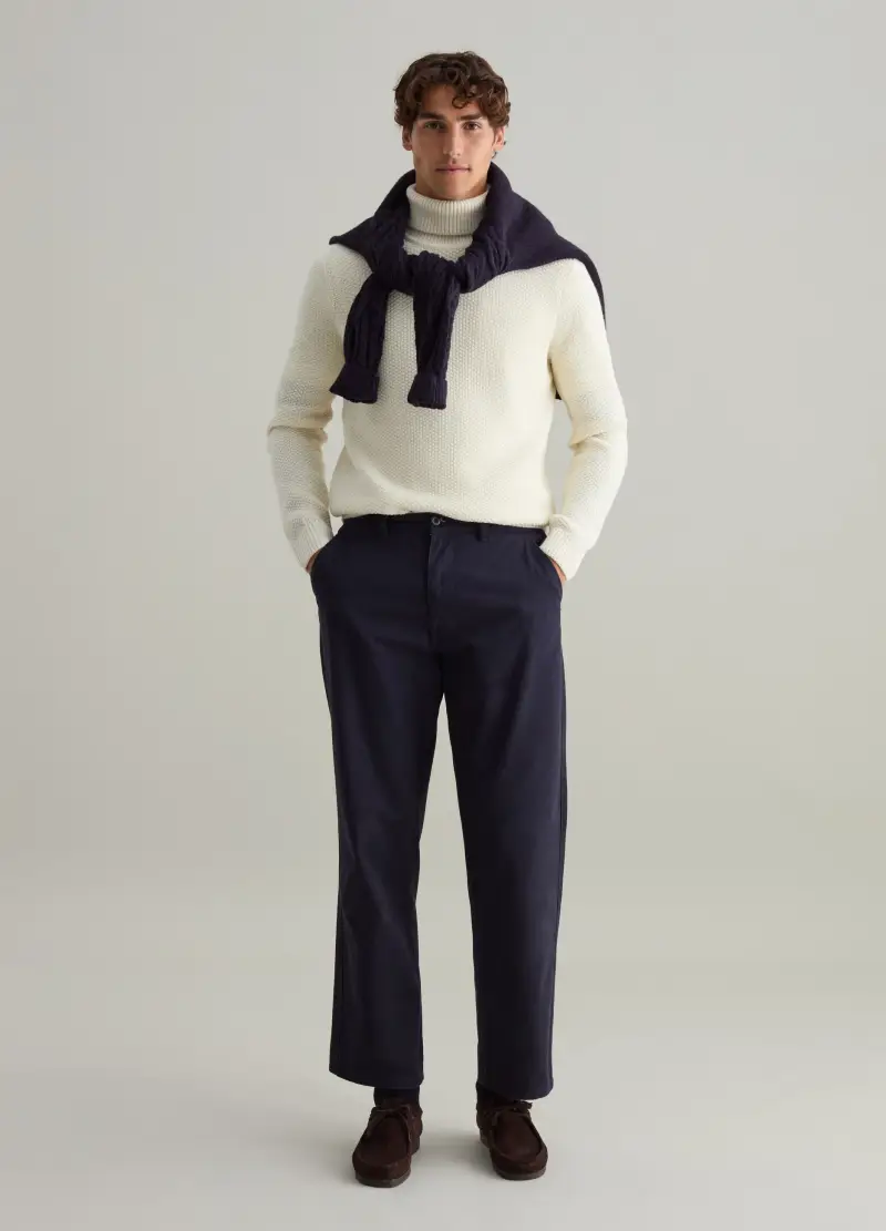 Dolcevita Bianco Panna In Misto Lana, Uomo, Bianco