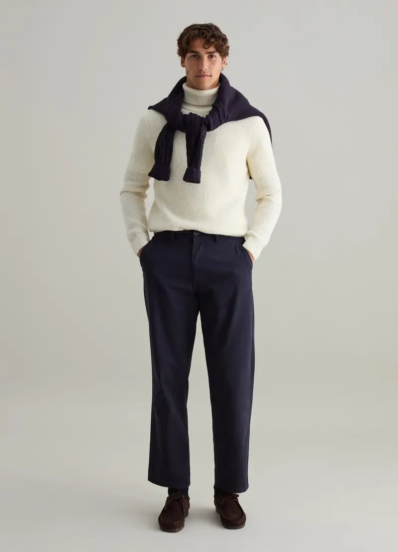 Dolcevita Bianco Panna In Misto Lana, Uomo, Bianco