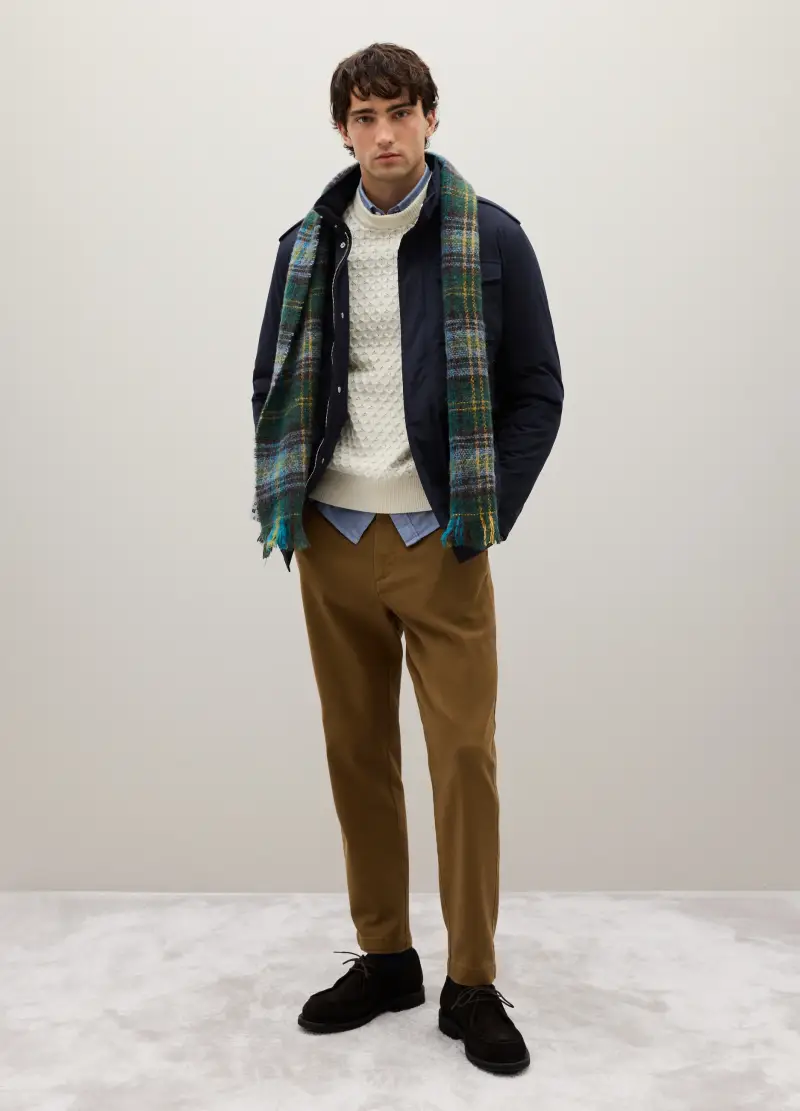 Giacca Blu Regular Fit Con Tasche E Chiusura A Zip, Uomo, Blu