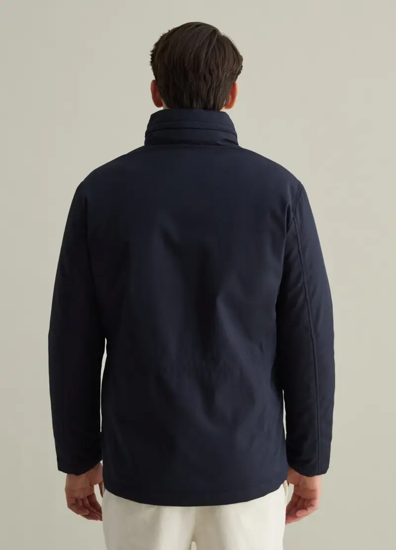 Giacca Corta A Collo Alto, Uomo, Blu miniatura 3