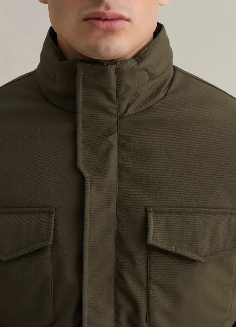 Giacca Corta A Collo Alto, Uomo, Verde miniatura 2