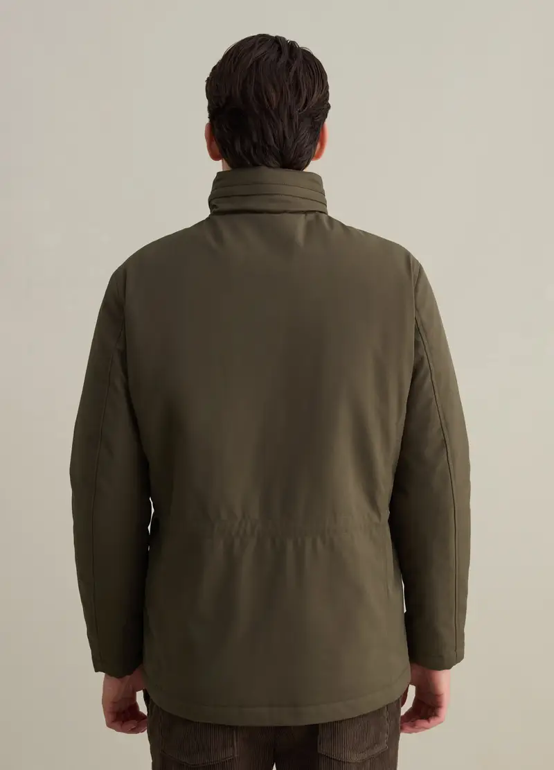 Giacca Corta A Collo Alto, Uomo, Verde miniatura 3