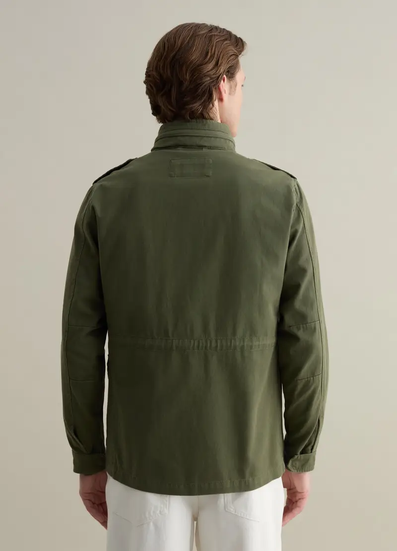 Giacca Corta Sahariana Con Cappuccio Interno, Uomo, Verde miniatura 3