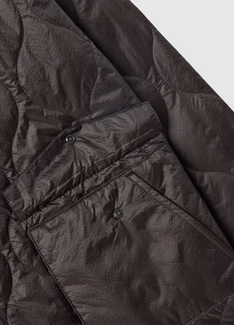 Giacca Husky Marrone Regular Fit Con Zip, Uomo, Marrone miniatura 2