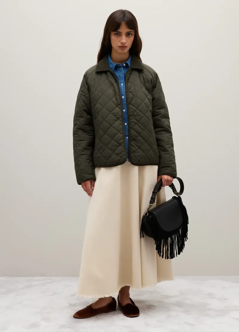 Piombo Giacca Husky Verde Regular Fit Donna