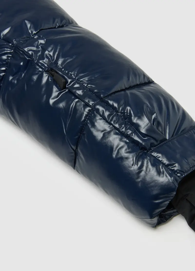 Giacca Imbottita Blu Regular Fit Water Repellent Con Zip, Unisex, Blu miniatura 3