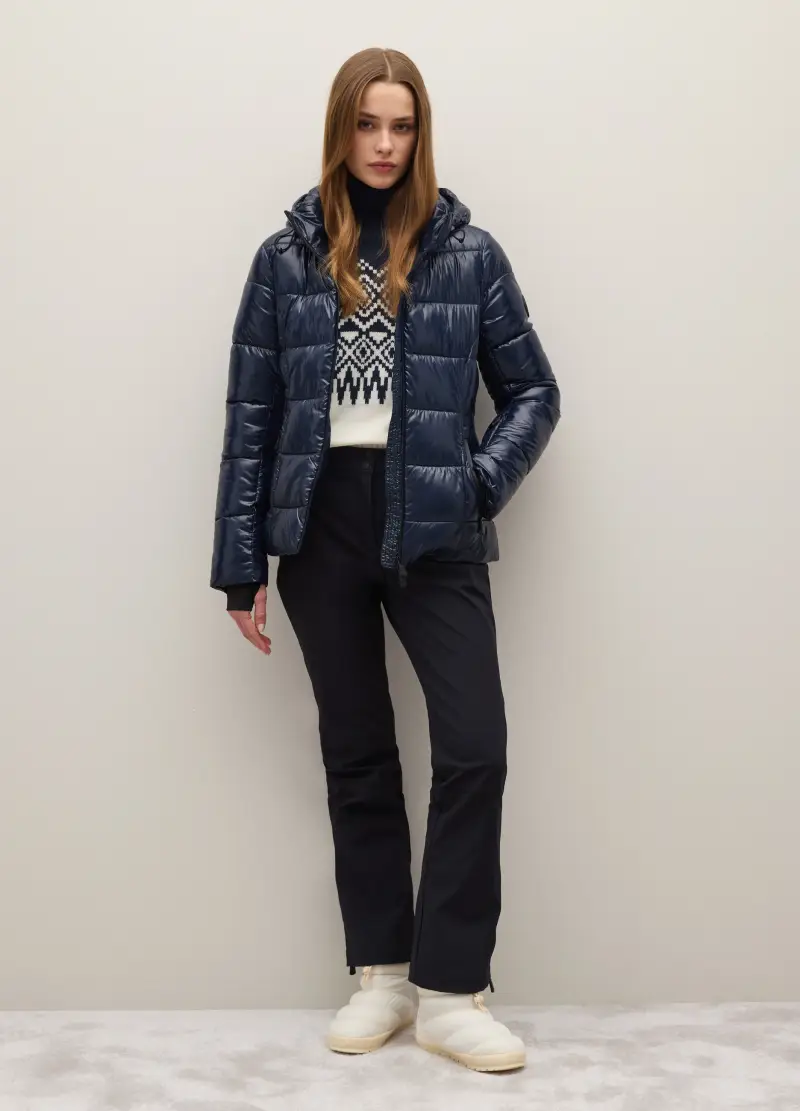 Giacca Imbottita Da Sci Blu Water Repellent, Donna, Blu miniatura 2