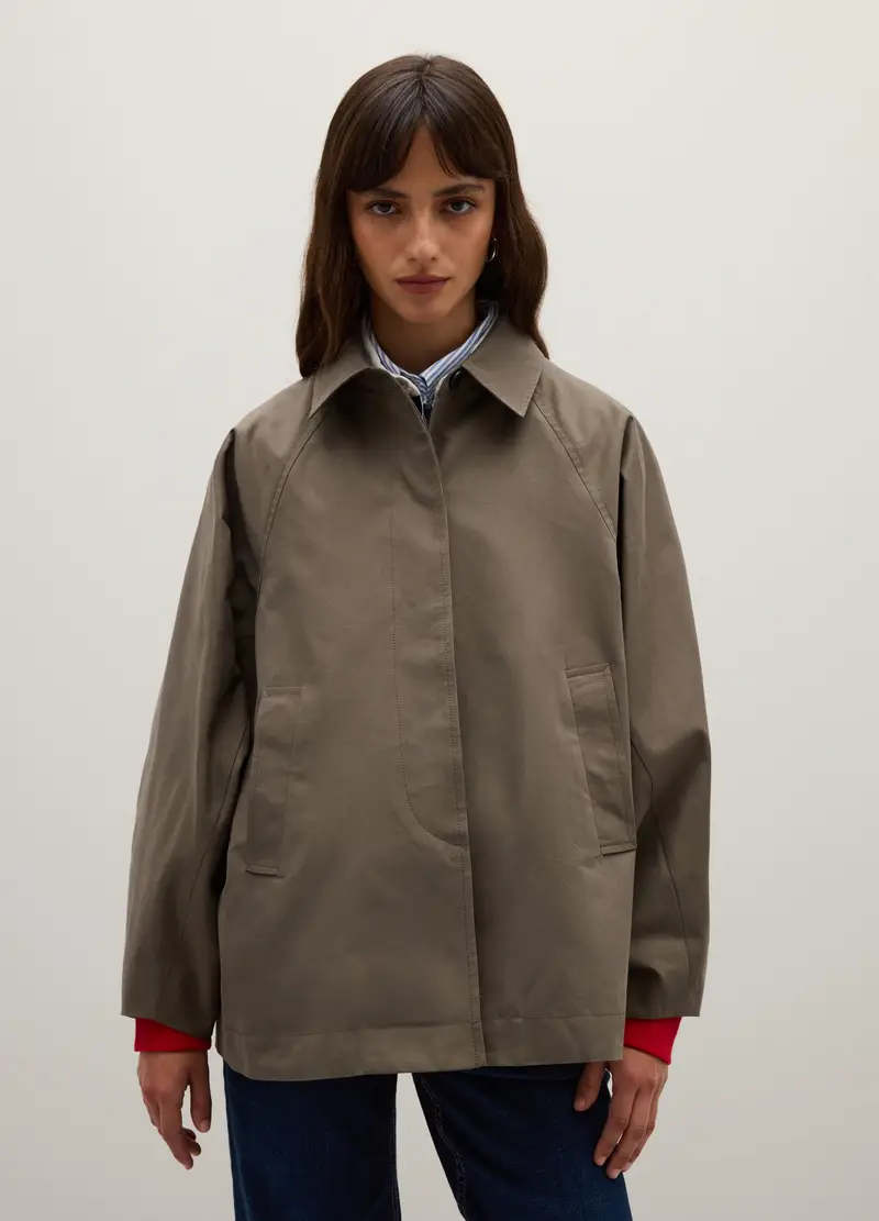 PIOMBO, Giacca In Misto Cotone Marrone Regular Fit, Donna, Marrone, Taglia: XS