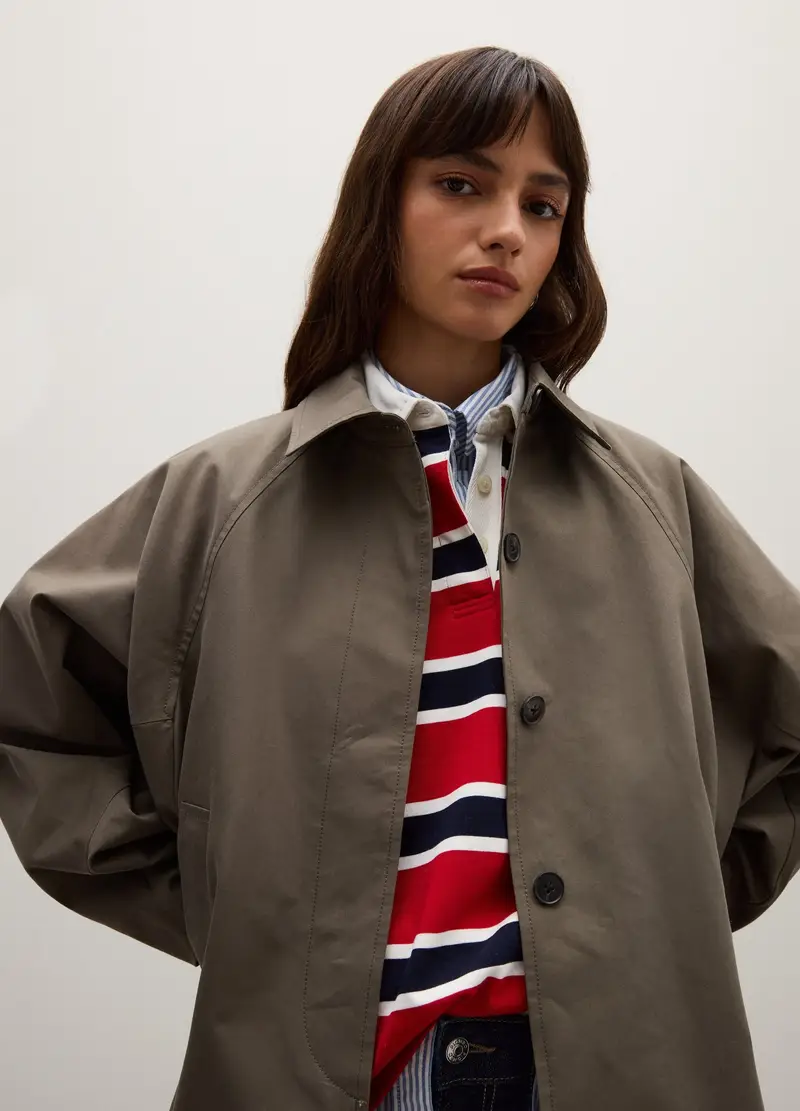 PIOMBO, Giacca In Misto Cotone Marrone Regular Fit, Donna, Marrone, Taglia: XS miniatura 2