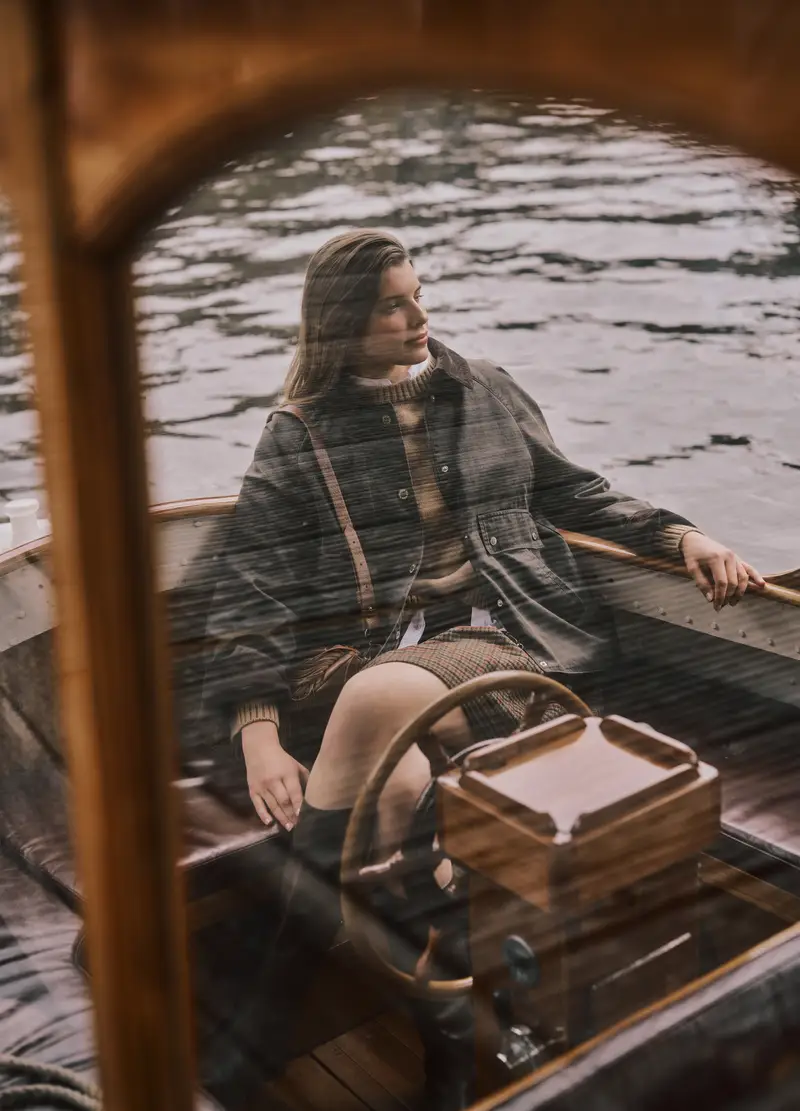 Giacca In Misto Cotone Verde Scuro Con Bottoni E Zip, Donna, Verde