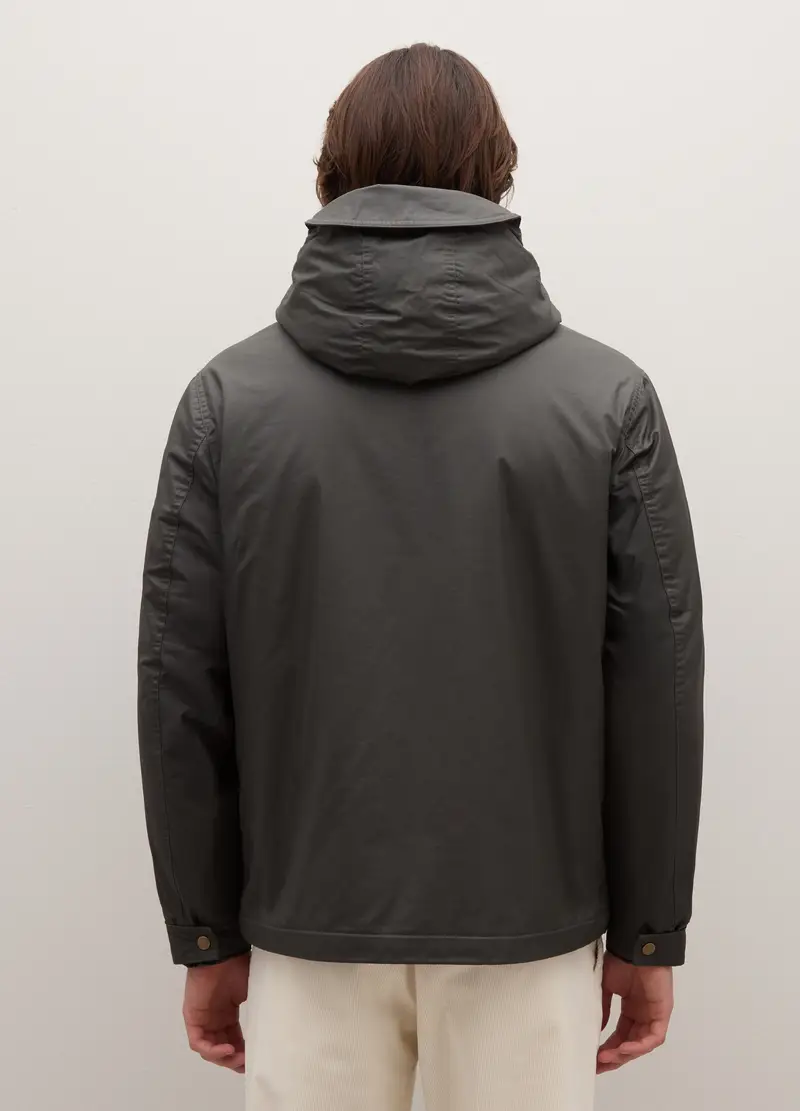 Giacca In Puro Cotone Verde Regular Fit, Uomo, Verde miniatura 3