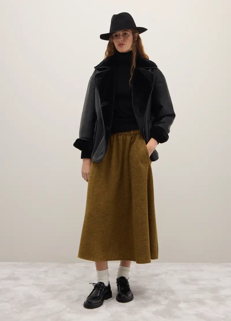 Giacca Nera Oversize Con Bottoni, Donna, Nero miniatura 2