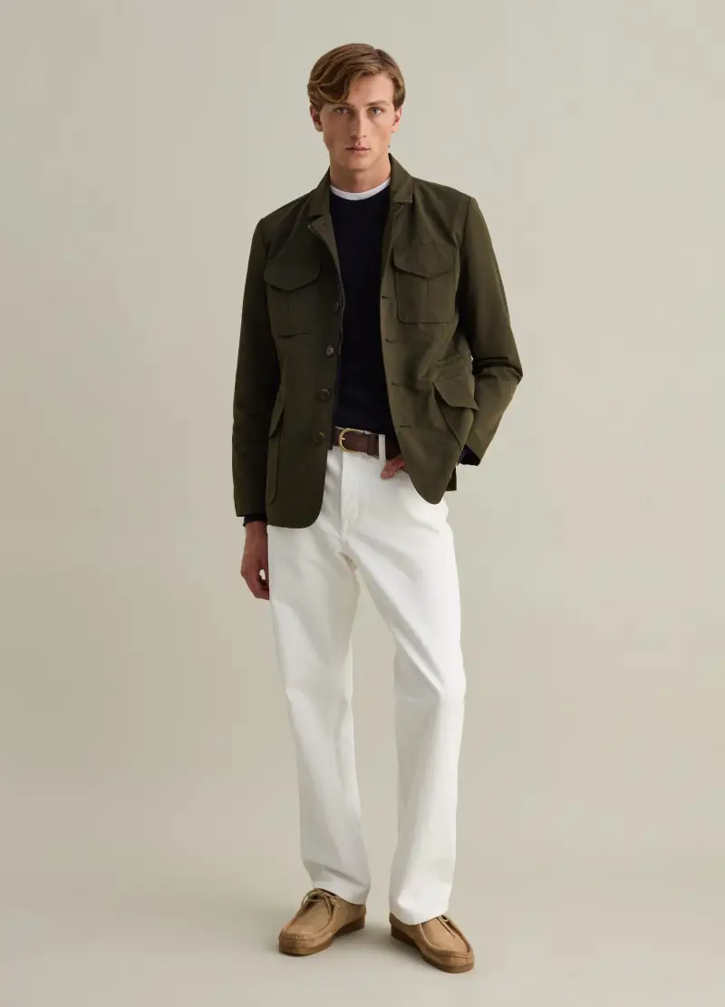 Giacca Sahariana Con Colletto, Uomo, Verde miniatura 3