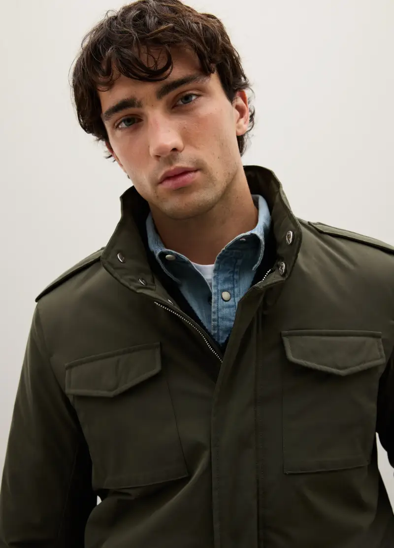 Giacca Verde Regular Fit Con Tasche E Chiusura A Zip, Uomo, Verde miniatura 2