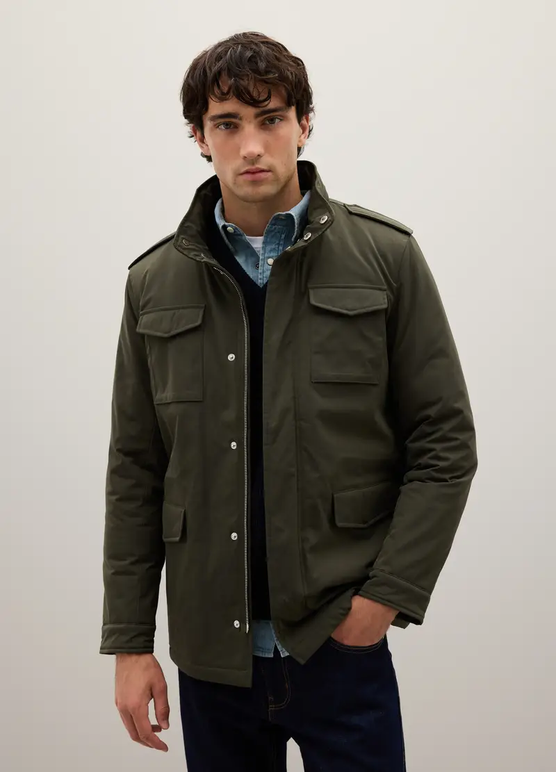 Giacca Verde Regular Fit Con Tasche E Chiusura A Zip, Uomo, Verde miniatura 3