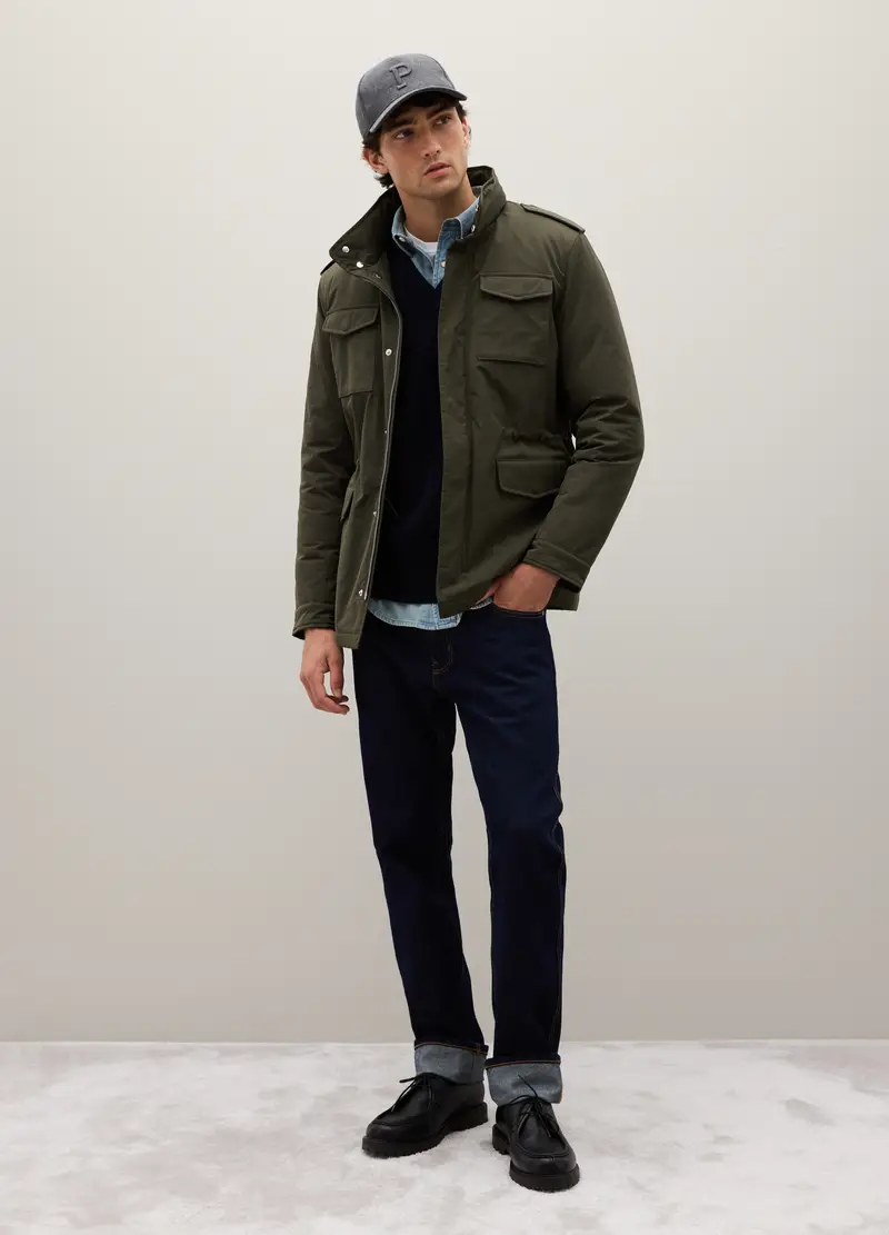 Giacca Verde Regular Fit Con Tasche E Chiusura A Zip, Uomo, Verde