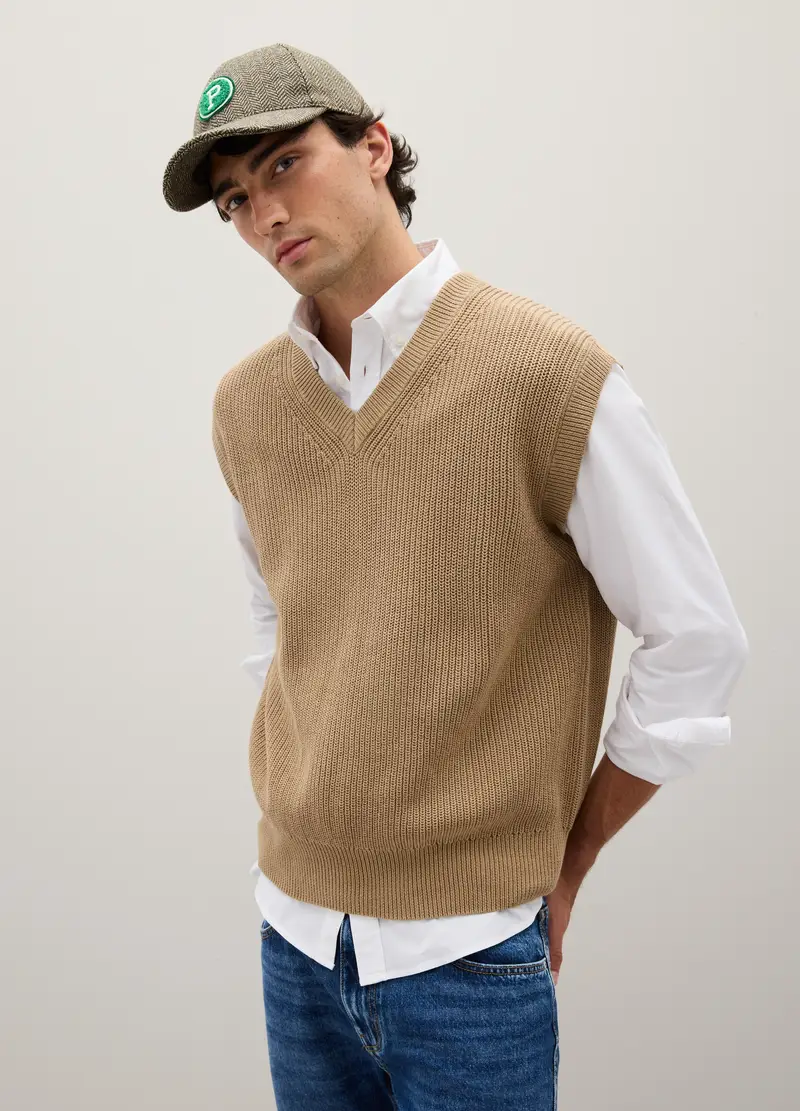 PIOMBO Gilet Uomo Beige 3188916 miniatura 2