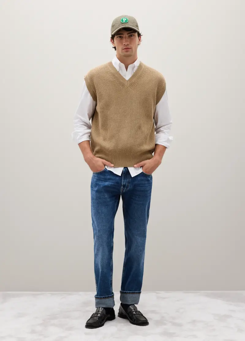 PIOMBO Gilet Uomo Beige 3188916