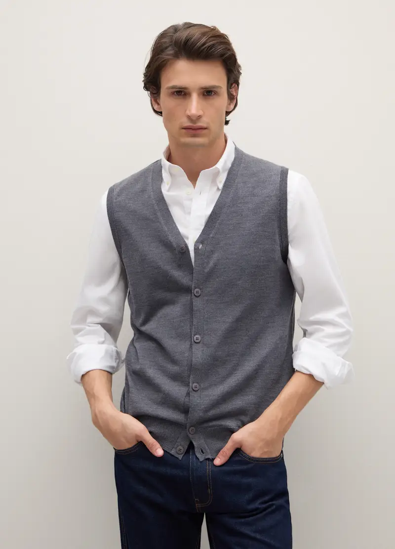 PIOMBO Gilet Uomo Grigio 4153641 miniatura 2