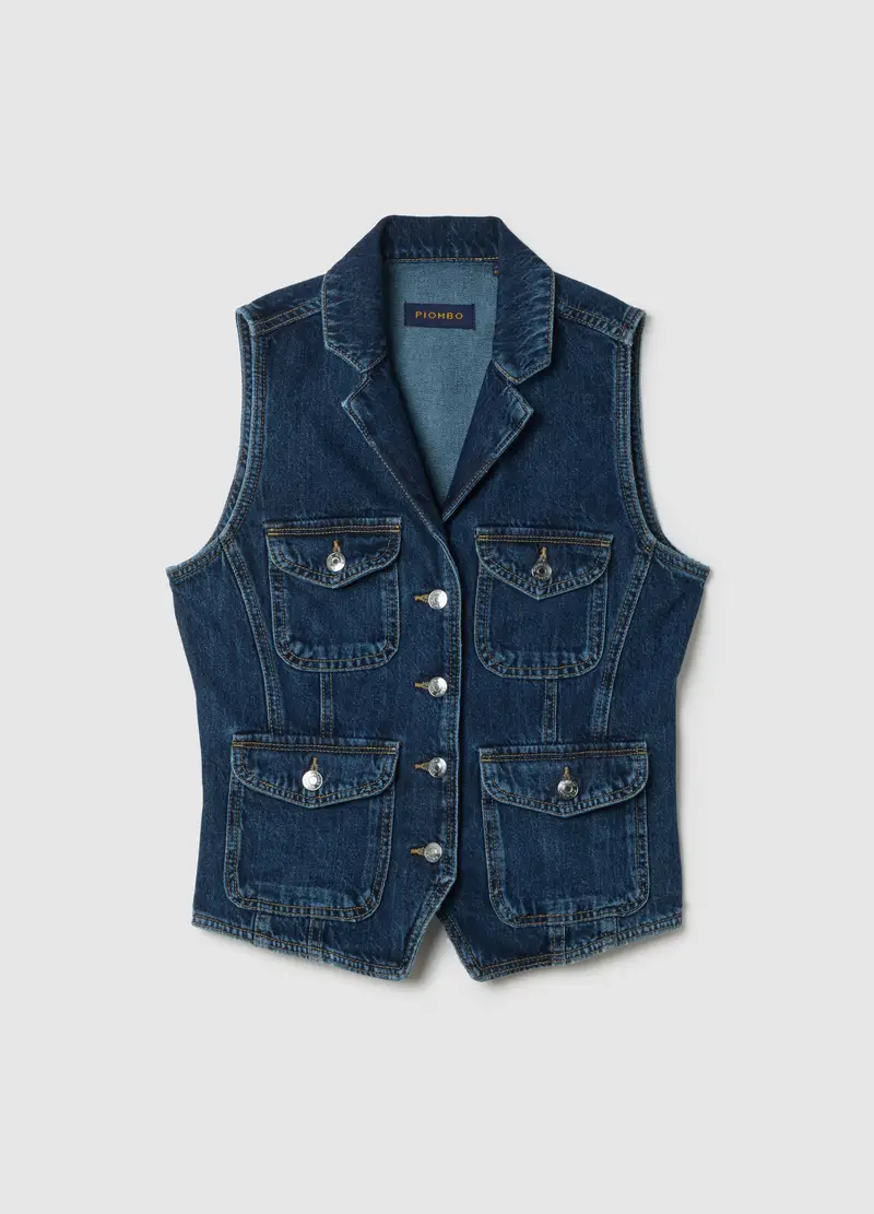 PIOMBO Gilet Donna Denim 2825977