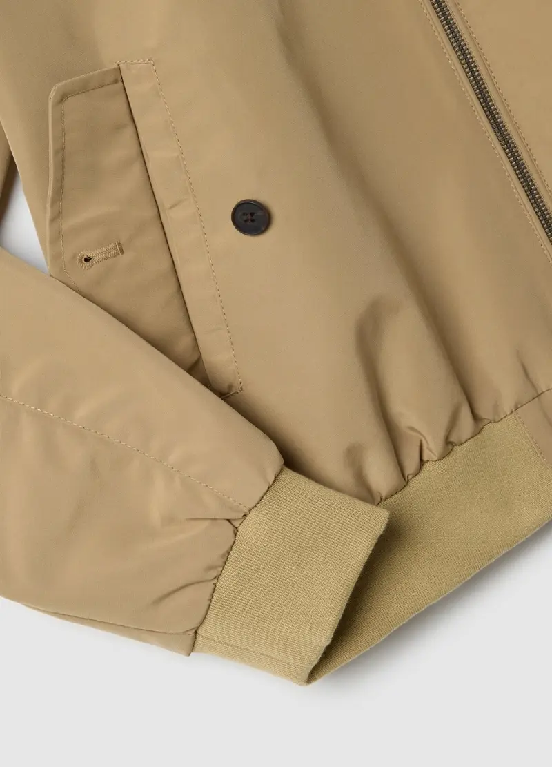 Giubbotto In Beige Regular Fit Con Zip, Uomo, Beige miniatura 2