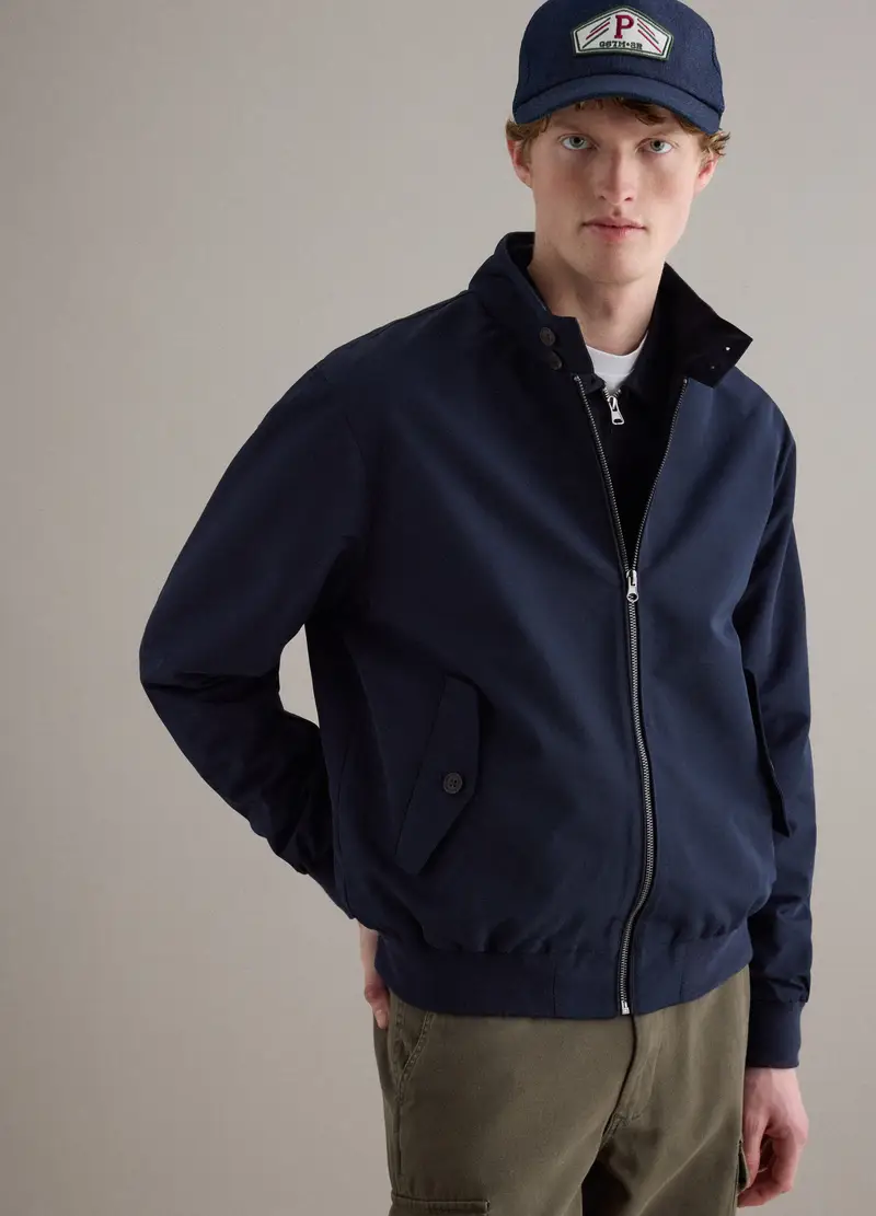 Giubbotto In Blu Regular Fit Con Zip, Uomo, Blu miniatura 2