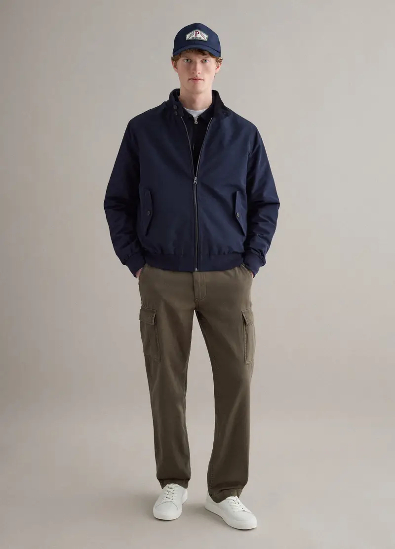 Giubbotto In Blu Regular Fit Con Zip, Uomo, Blu miniatura 3