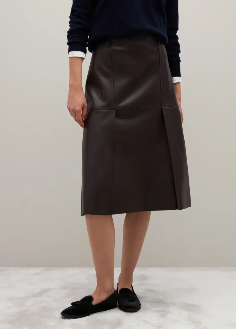 Gonna Marrone Midi Regular Fit, Donna, Marrone miniatura 2