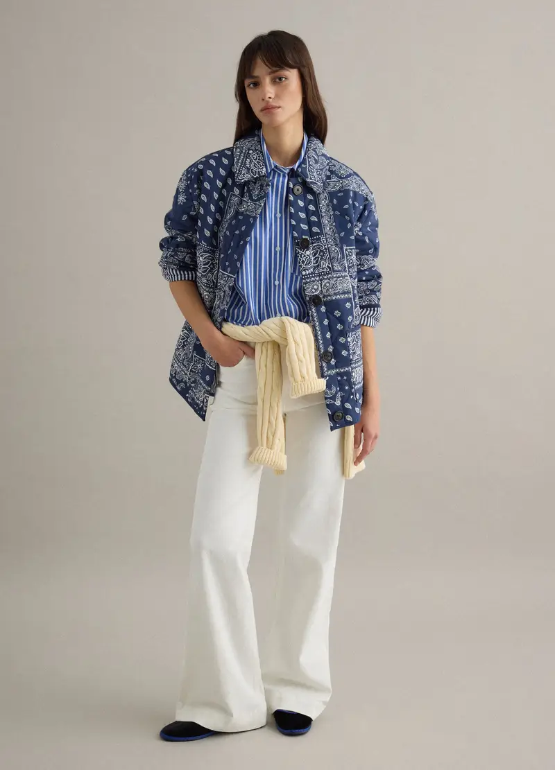 Jeans Bootcut Bianchi In Cotone Elasticizzato, Donna, Bianco