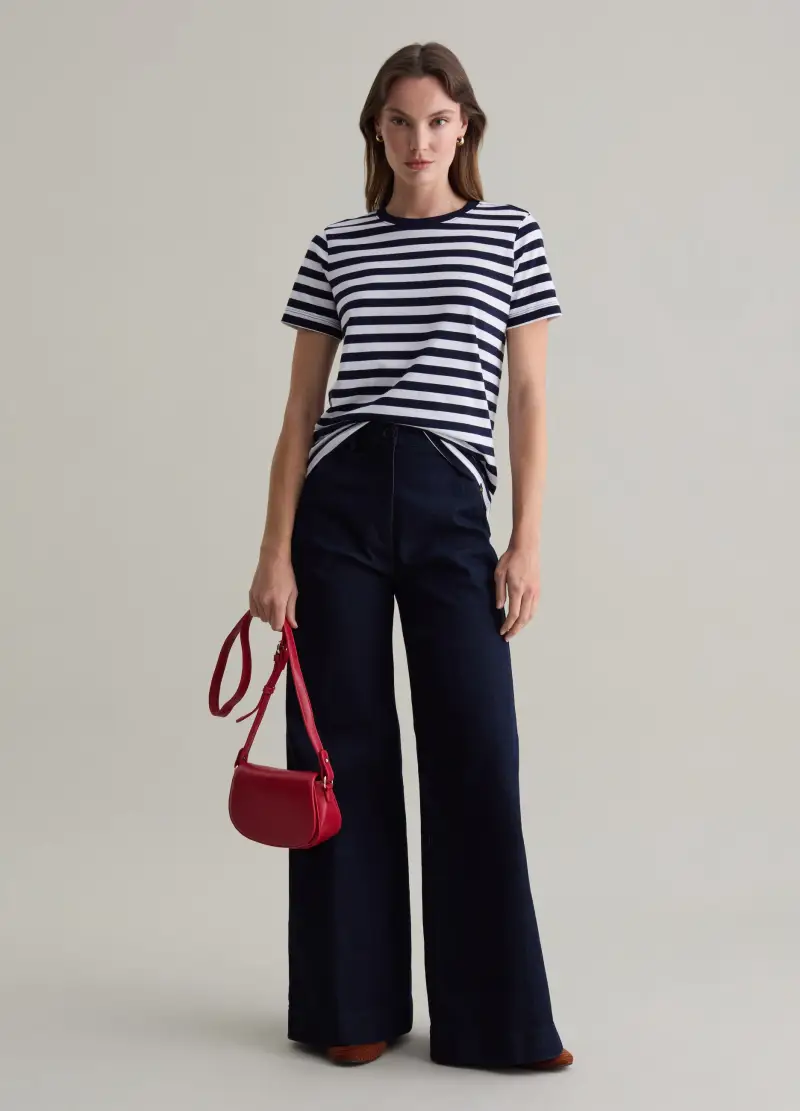 Jeans Relaxed Fit A Vita Alta, Donna, Denim