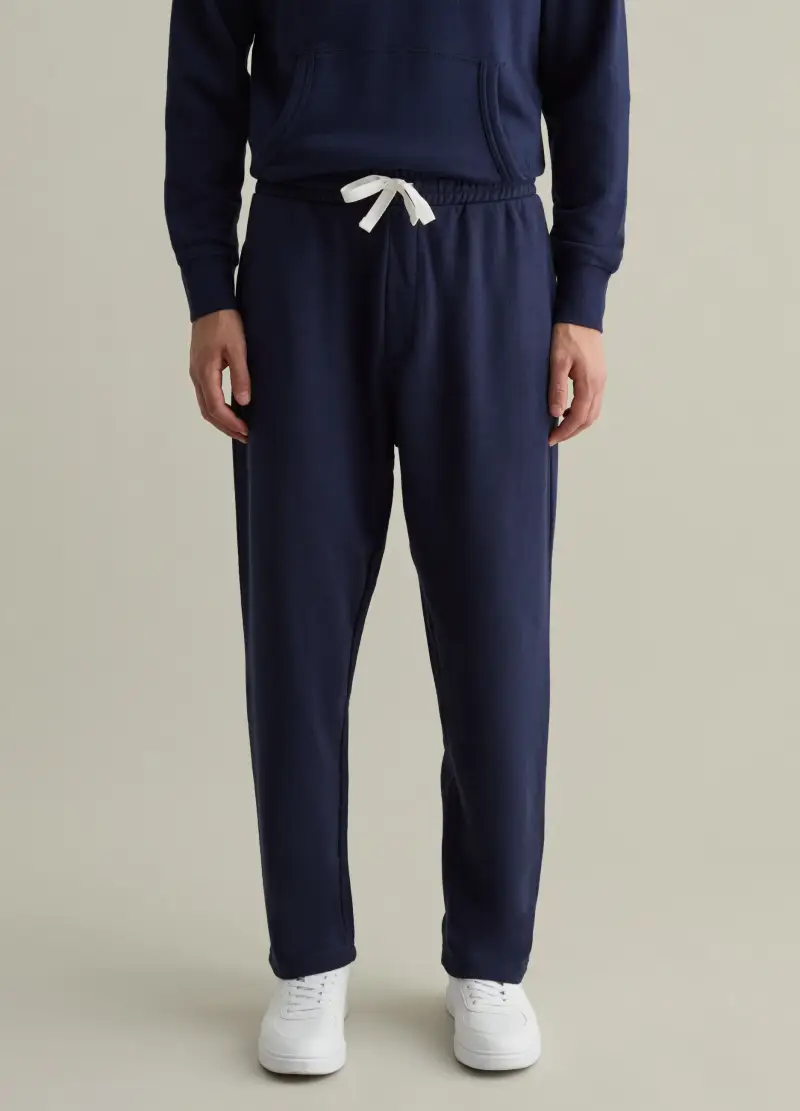 Joggers Con Coulisse E Tasche, Uomo, Blu miniatura 2