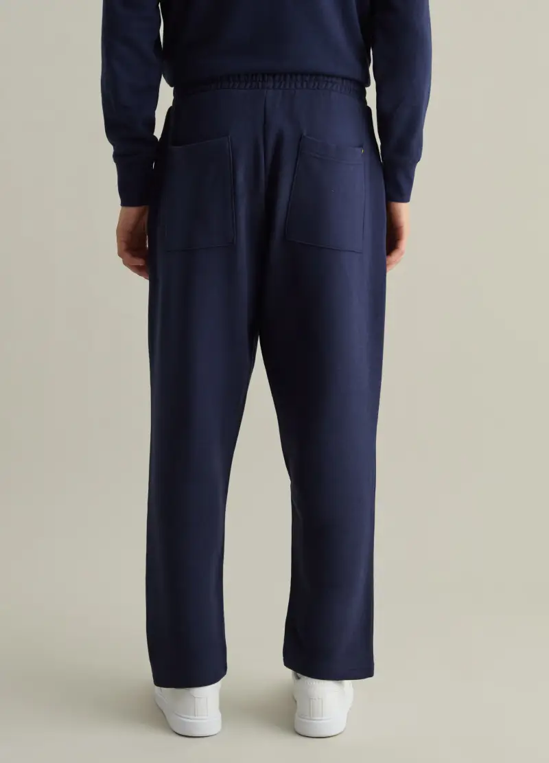 Joggers Con Coulisse E Tasche, Uomo, Blu miniatura 3