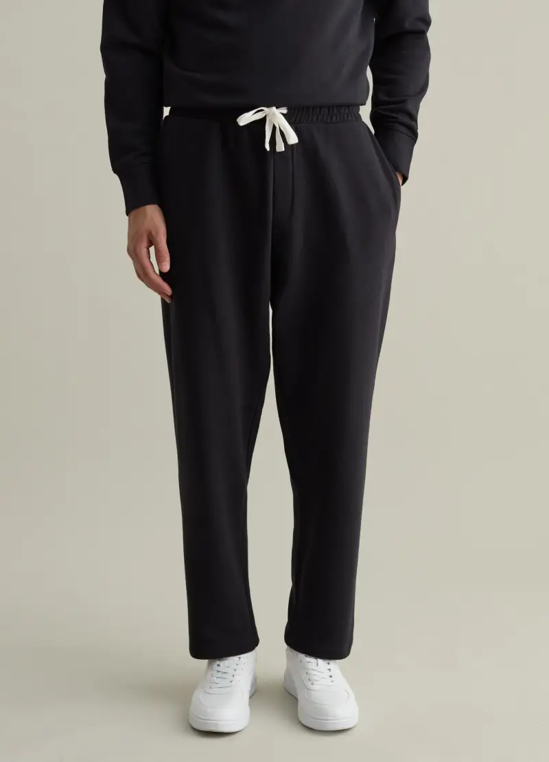 Joggers Con Coulisse E Tasche, Uomo, Nero miniatura 2