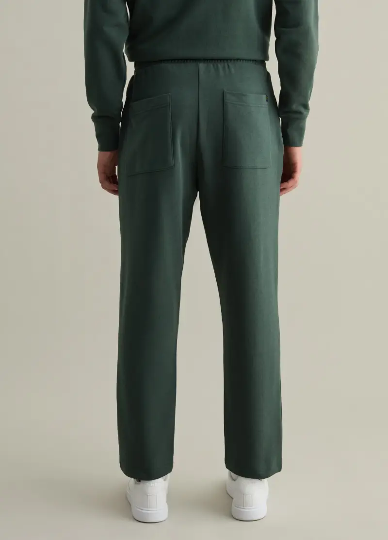 Joggers Con Coulisse E Tasche, Uomo, Verde miniatura 3