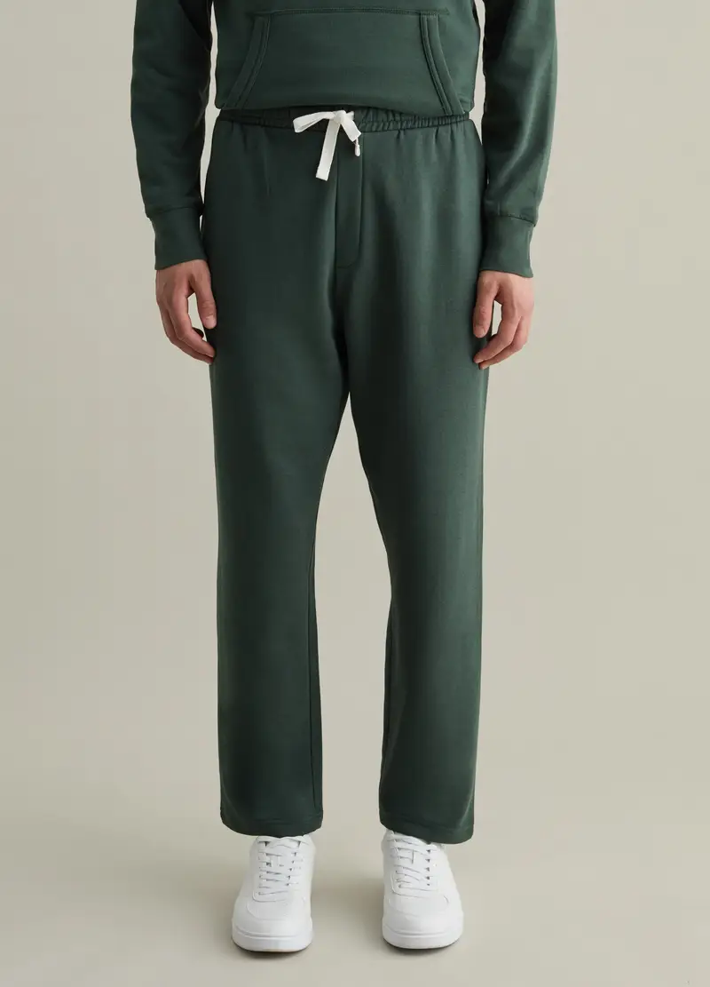 Joggers Con Coulisse E Tasche, Uomo, Verde miniatura 2