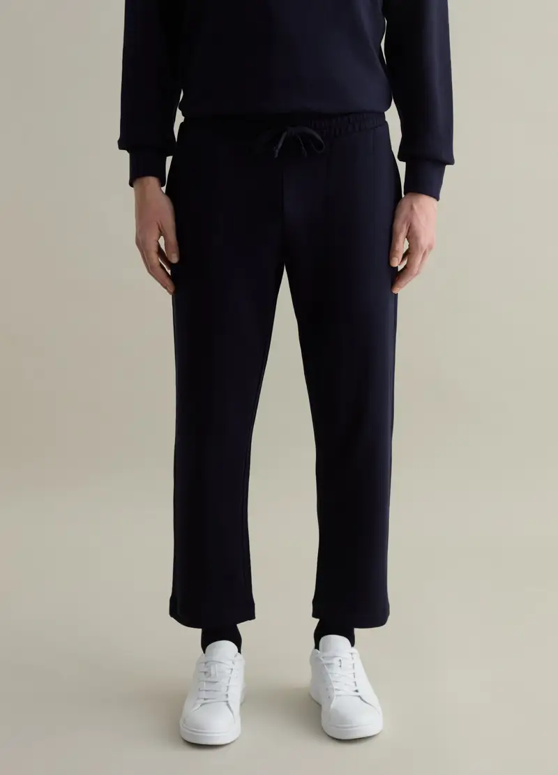 Joggers In French Terry Con Coulisse, Uomo, Blu miniatura 2