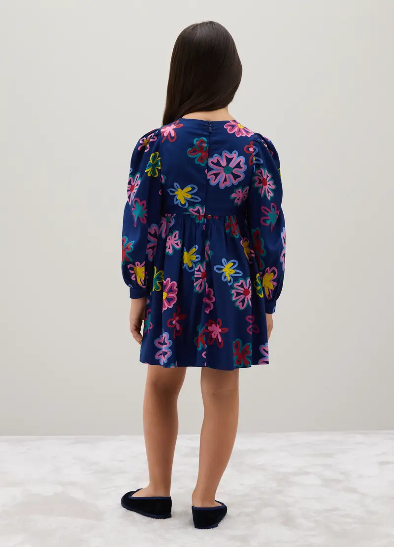 Abito Da Bambina In Puro Viscosa Multicolor Regular Fit, Multicolor miniatura 3