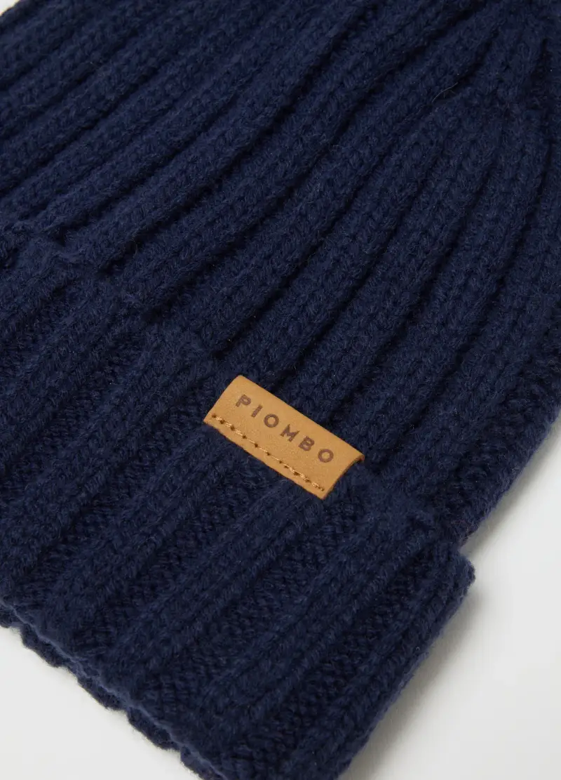 Cappello Blu In Maglia Lavorata A Maglia, Bambino, Blu miniatura 3
