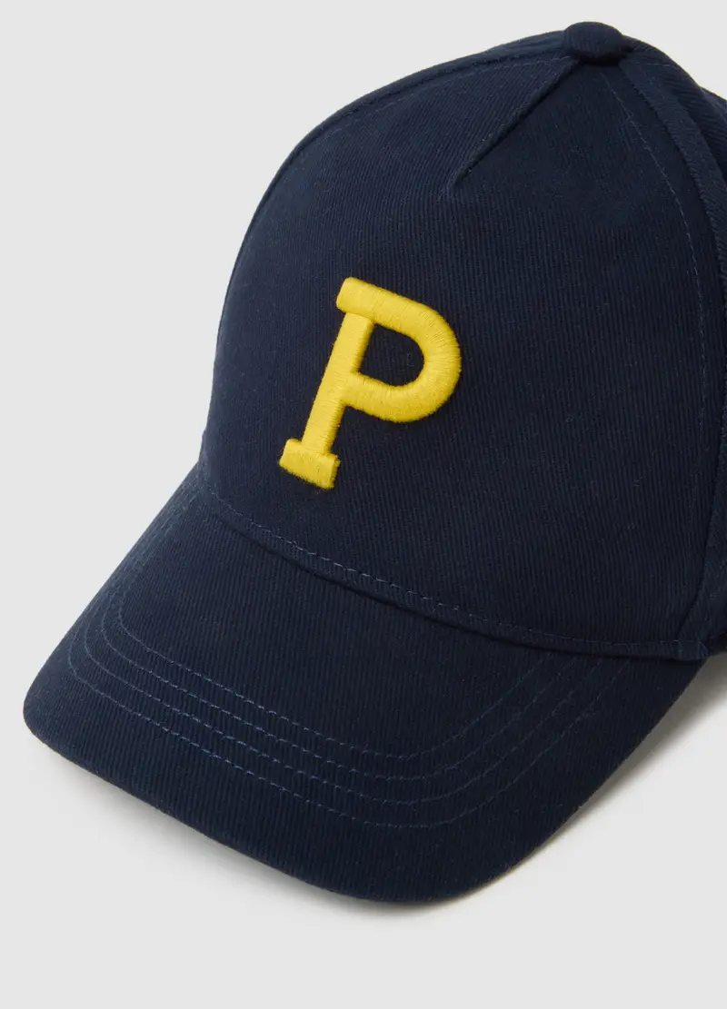 Cappello Da Bambino In Puro Cotone Blu, Blu miniatura 3