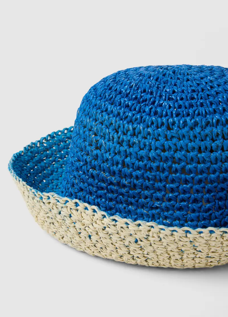 Cappello In Puro Tessuto Carta Multicolor Da Bambina, Multicolor miniatura 3