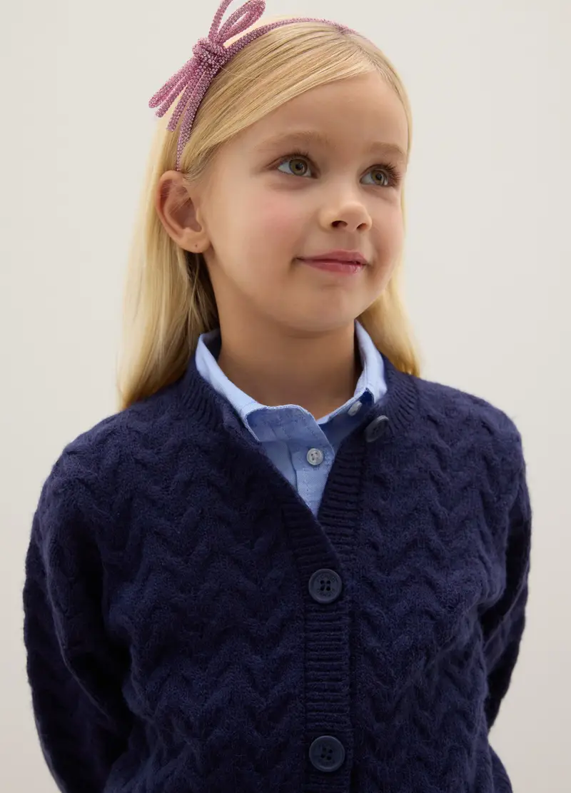 PIOMBO KIDS Cardigan Bambina Blu 4329117 miniatura 3