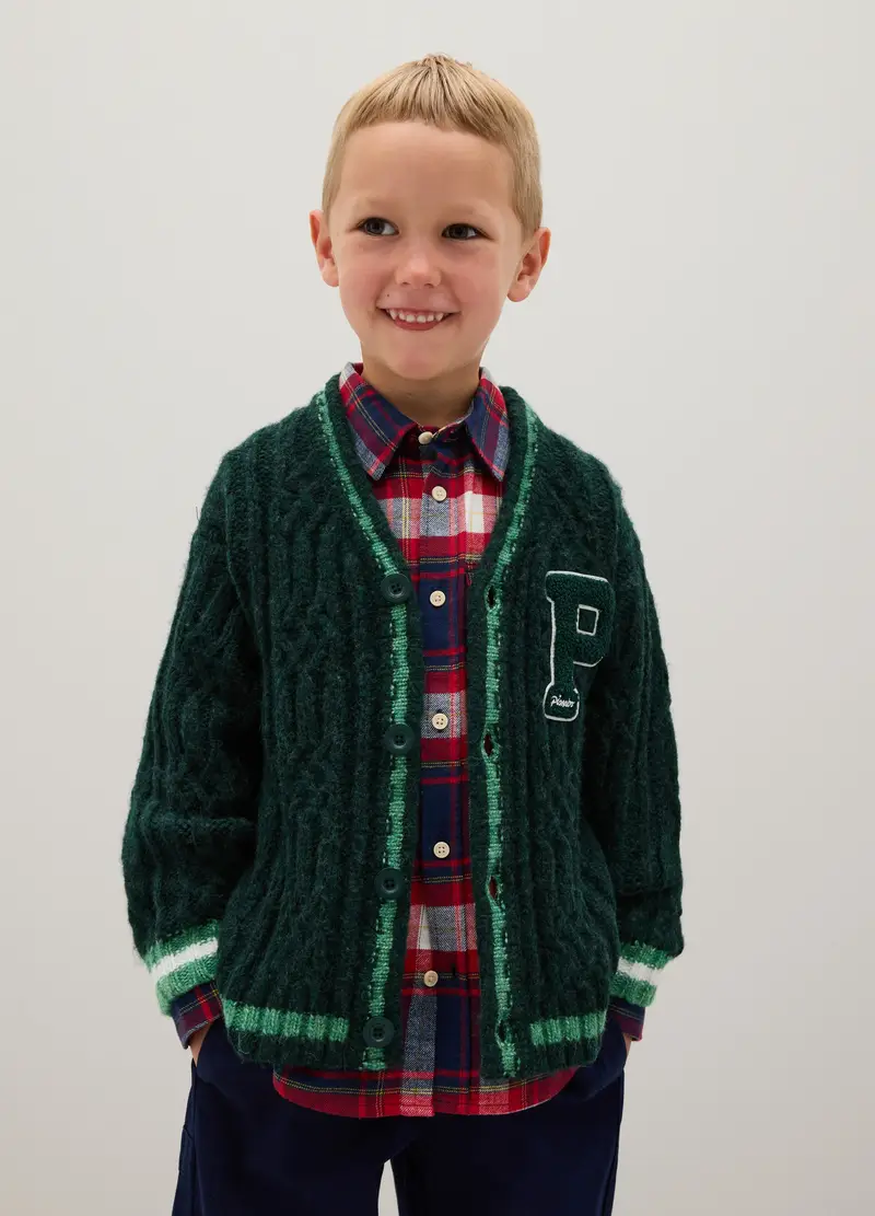 PIOMBO KIDS Cardigan Bambino Verde 4153489 miniatura 2