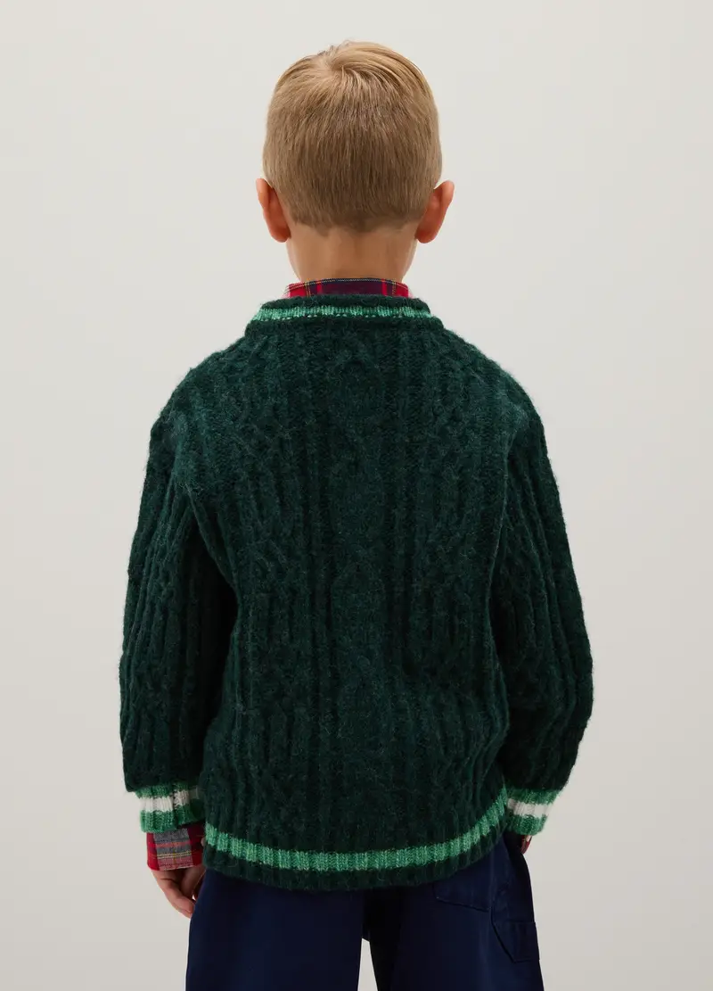 PIOMBO KIDS Cardigan Bambino Verde 4153489 miniatura 3