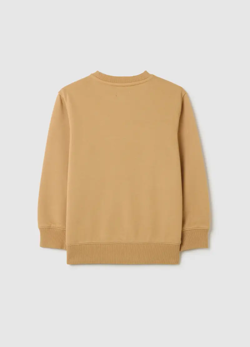 Felpa Da Bambino In Misto Cotone Beige Regular Fit, Beige miniatura 2
