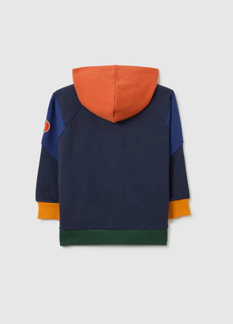 Felpa Da Bambino In Misto Cotone Multicolor Vestibilità Over, Multicolor miniatura 2