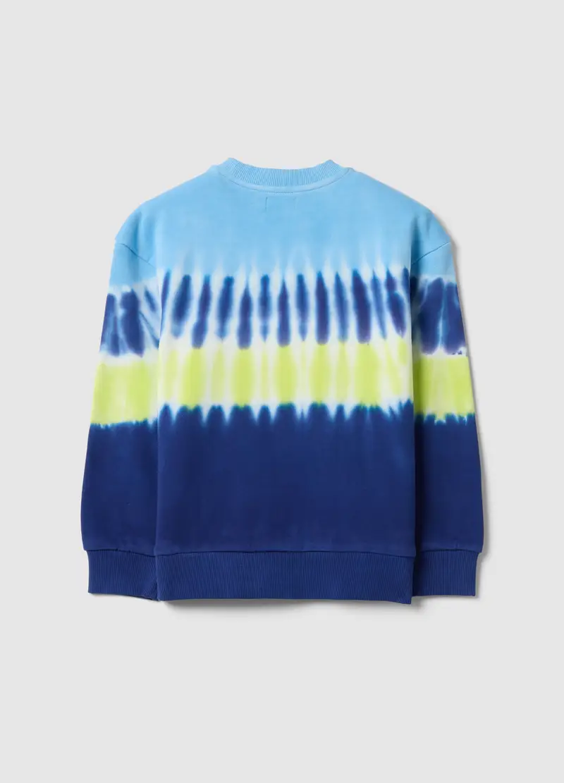 Felpa In Puro Cotone Multicolor Tiedye Da Bambino Regular Fit, Multicolor miniatura 2