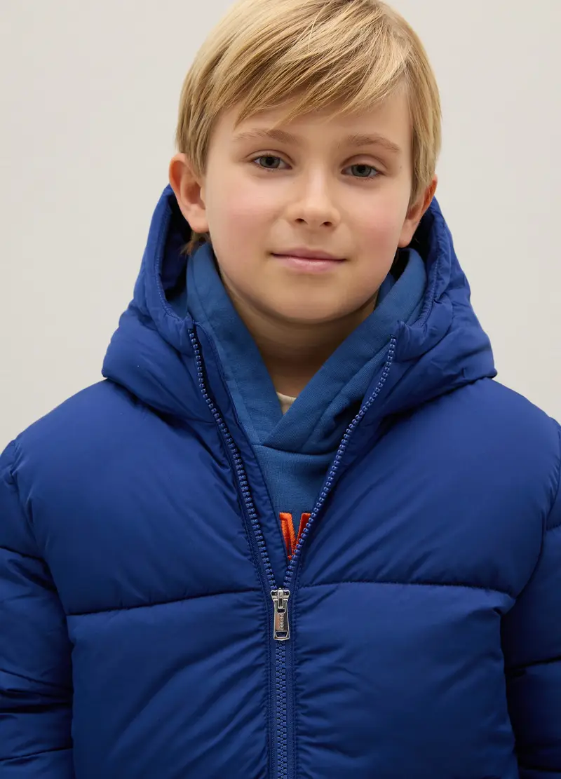 Giacca Imbottita Blu Da Bambino Con Zip, Blu miniatura 3