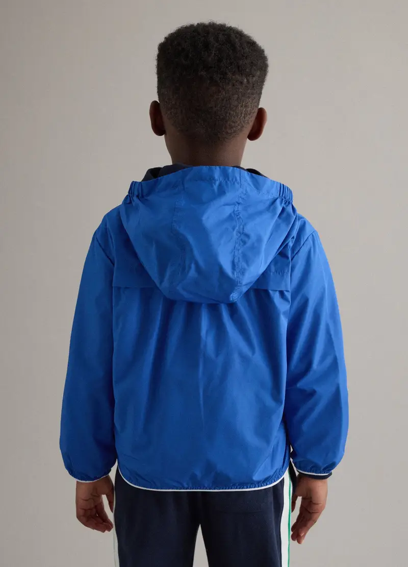 Giacca In Misto Blu Regular Fit Con Cappuccio Per Bambino, Blu miniatura 2